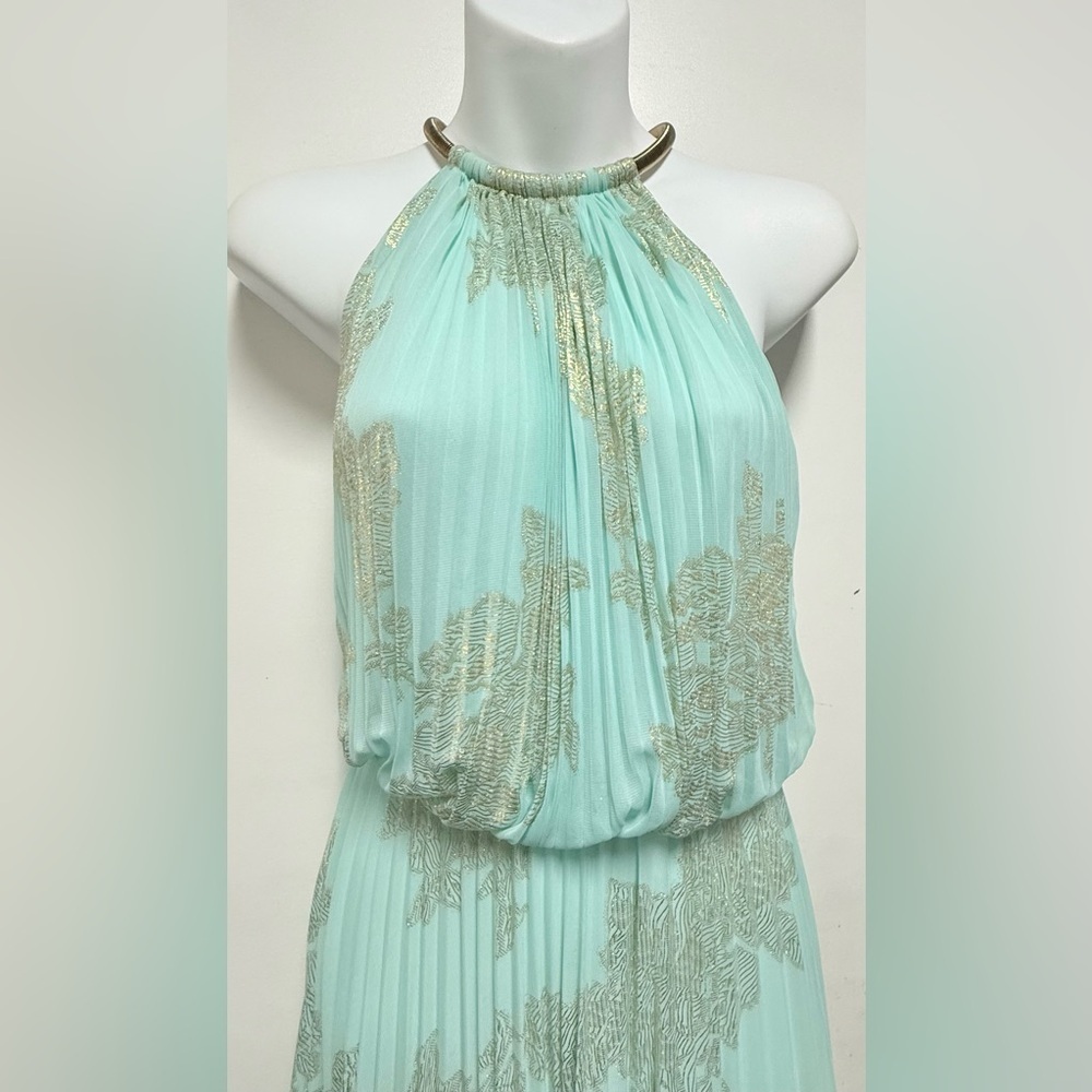 Xscape Green Halter Maxi Dress for Wedding Guest - Picture 3 of 8